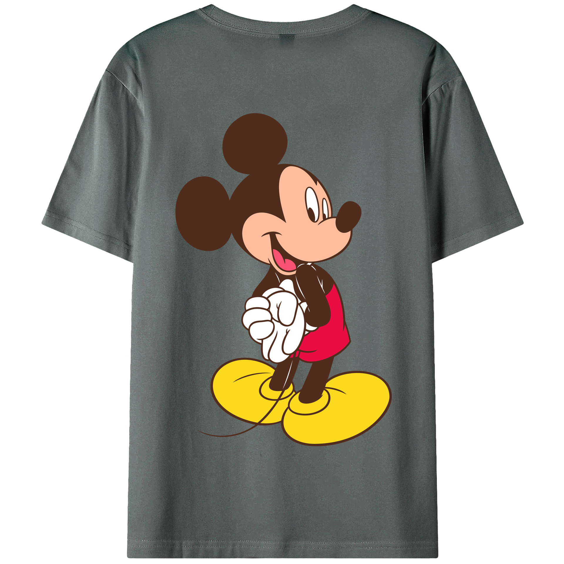 （画像用） ミッキーマウス Mickey Mouse 綿100％半袖Tシャツ（背面プリント）